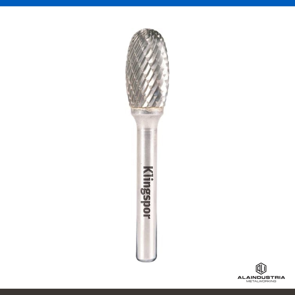 FRESA ELÍPTICA 8 x 15mm DENTADO CRUZADO:6 KLINGSPOR HF 100 E