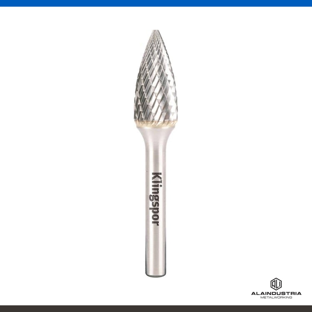 FRESA CÓNICA PUNTA AGUDA 9.6 x 19mm DENTADO:6 KLINGSPOR HF 100 G