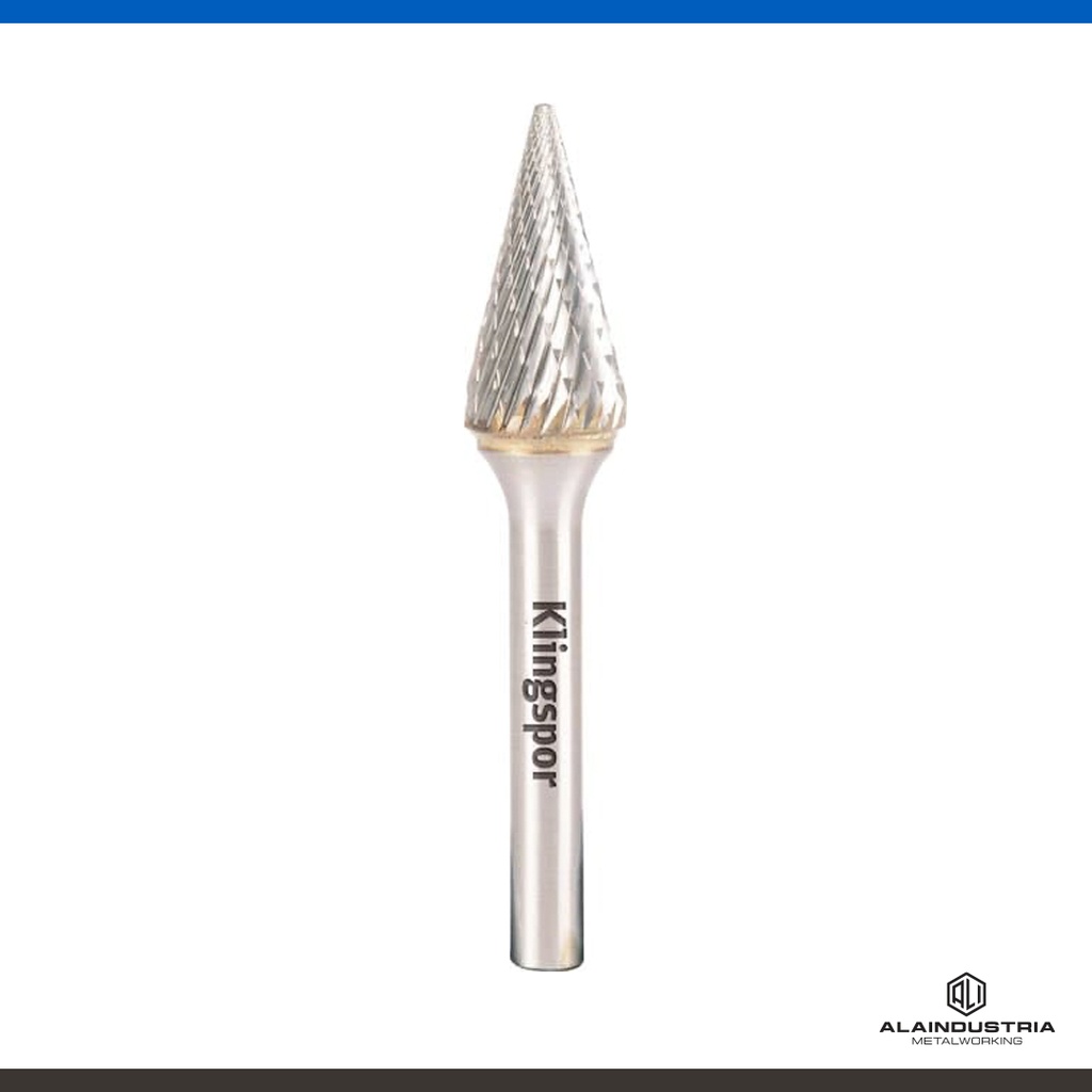 FRESA CÓNICA CON CABEZA AGUDA 8 x 18mm DENTADO:6 KLINGSPOR HF 100 M