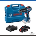 TALADRO PERCUTOR A BATERIA 18V BOSCH GSB 18V-50 + CARGADOR RAPIDO GAL 18V-20 + 2 BATERIAS 18 V Max 2.0 Ah + MALETIN PLASTICO