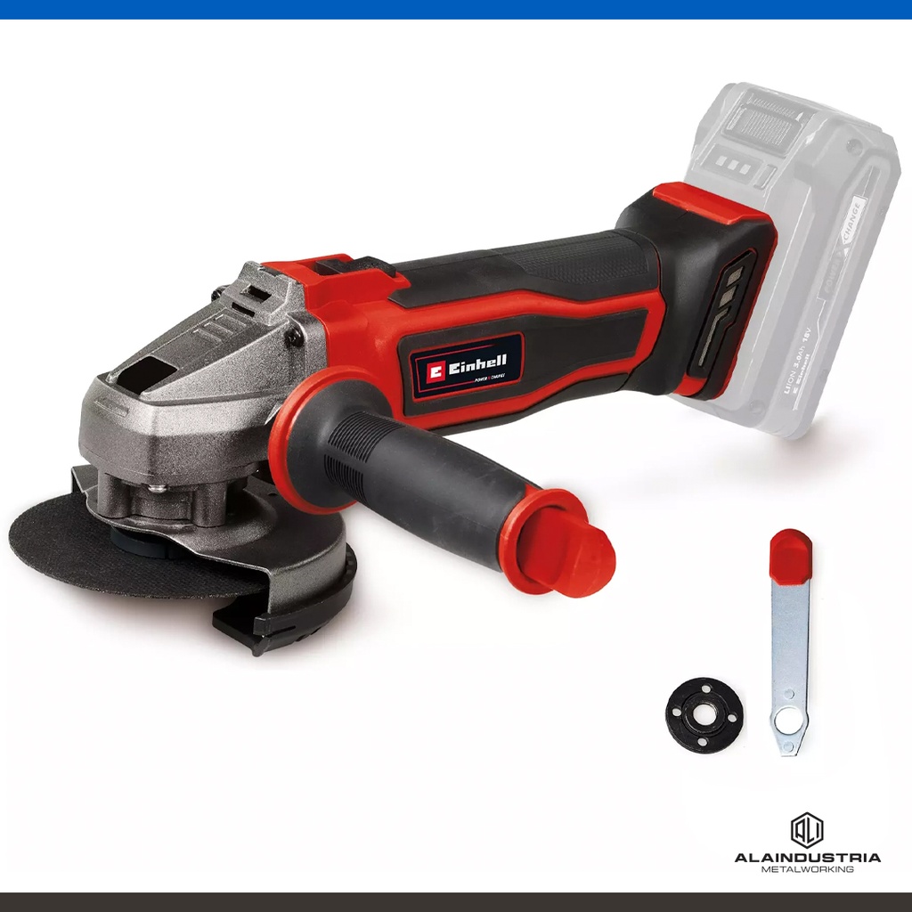 AMOLADORA ANGULAR A BATERIA 115mm 18V EINHELL TE-AG 18/115-2 (sin batería/cargador)