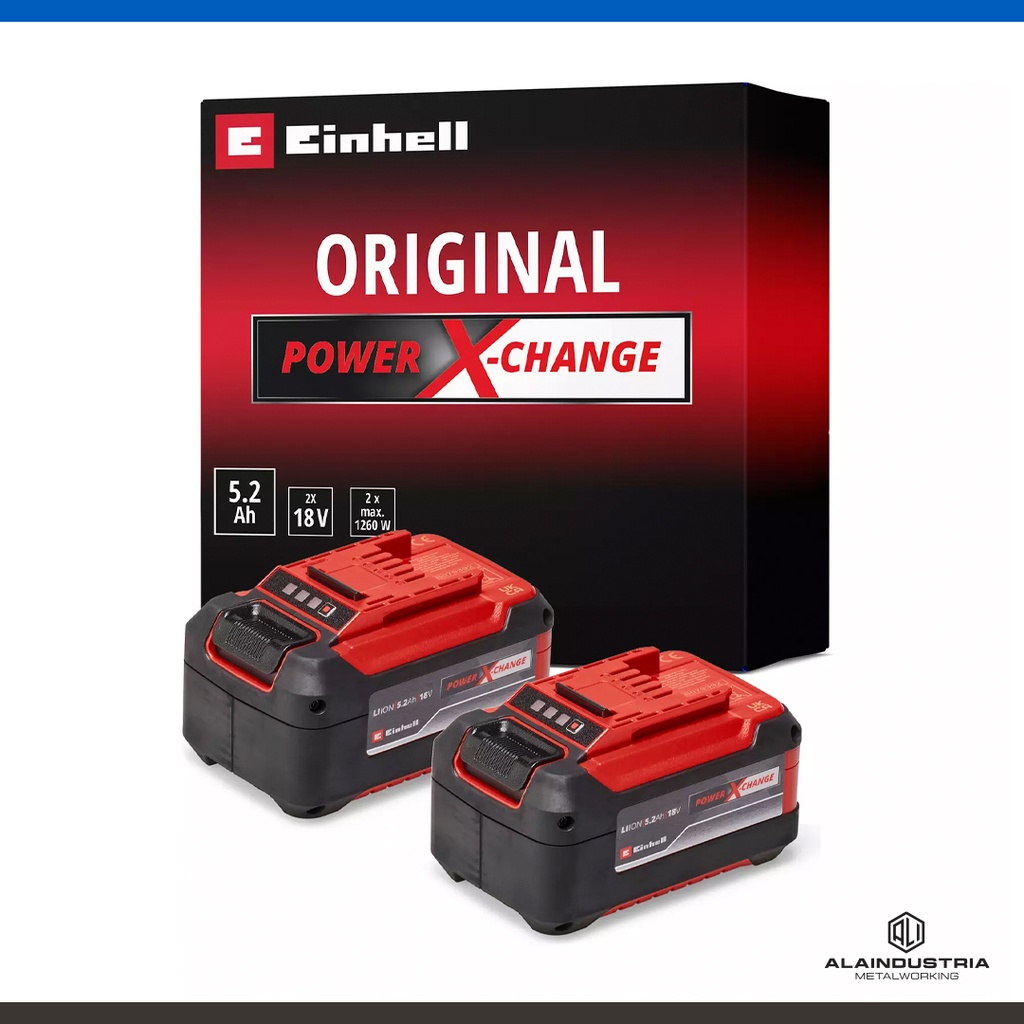 BATERÍA 18V 5.2 Ah EINHELL PXC PACK 2 UNIDADES