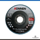 DISCO FLAP Ø115 x 22 ZIRCONIO #80 KONNEN A.INOXIDABLE