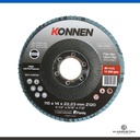 DISCO FLAP Ø115 x 22 ZIRCONIO #120 KONNEN INOX