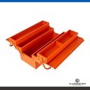 CAJA DE HERRAMIENTAS METÁLICAS CON 5 COMPARTIMENTOS 530x205x200mm NARANJA BAHCO