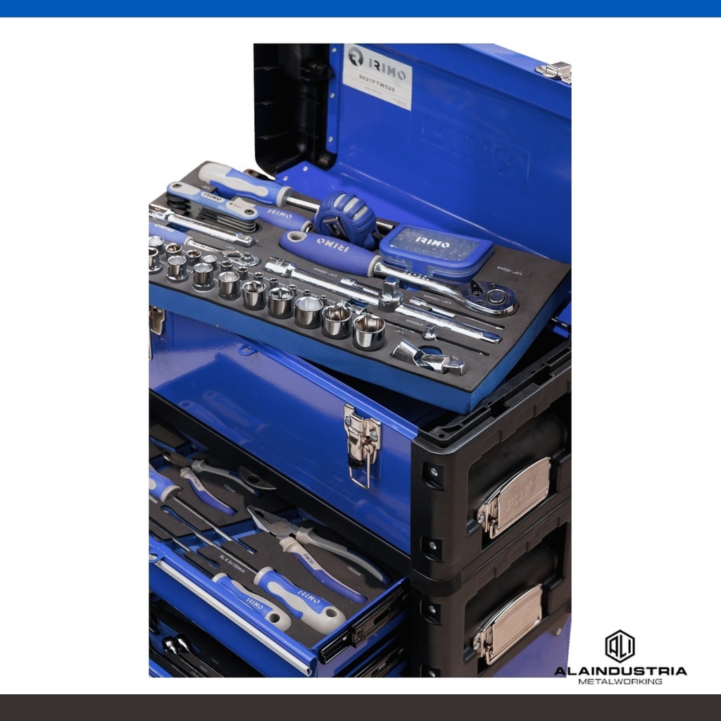 CARRO CON RUEDAS CON 98 HERRAMIENTAS 720x320x520mm IRIMO