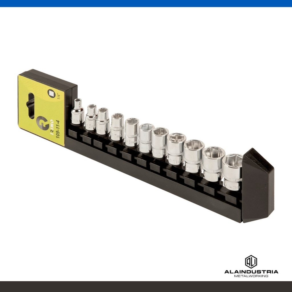 JUEGO DE BOCALLAVES HEXAGONALES 1/4" 11 pzs. IRIMO