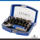 JUEGO CRIQUE Y BOCALLAVES HEXAGONALES 1/4" 23 pzs. IRIMO