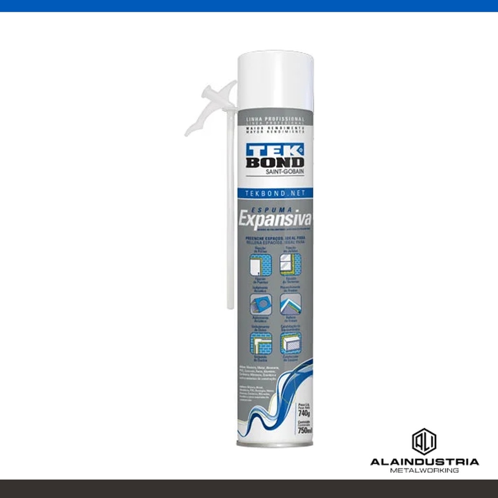 ESPUMA EXPANSIVA POLIURETANO 740g TEKBOND PROFESIONAL