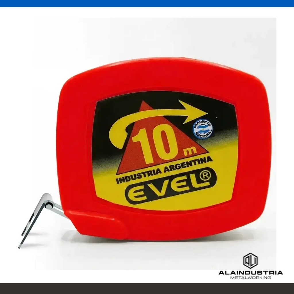 CINTA MÉTRICA ENROLLABLE 10M X12,5mm EVEL PREMIUM