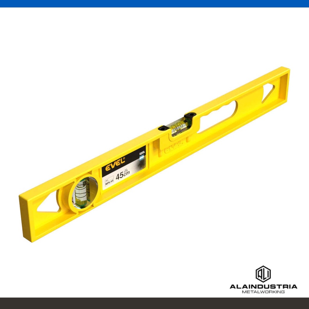 NIVEL PLÁSTICO 2 BUBRUJAS 450mm EVEL