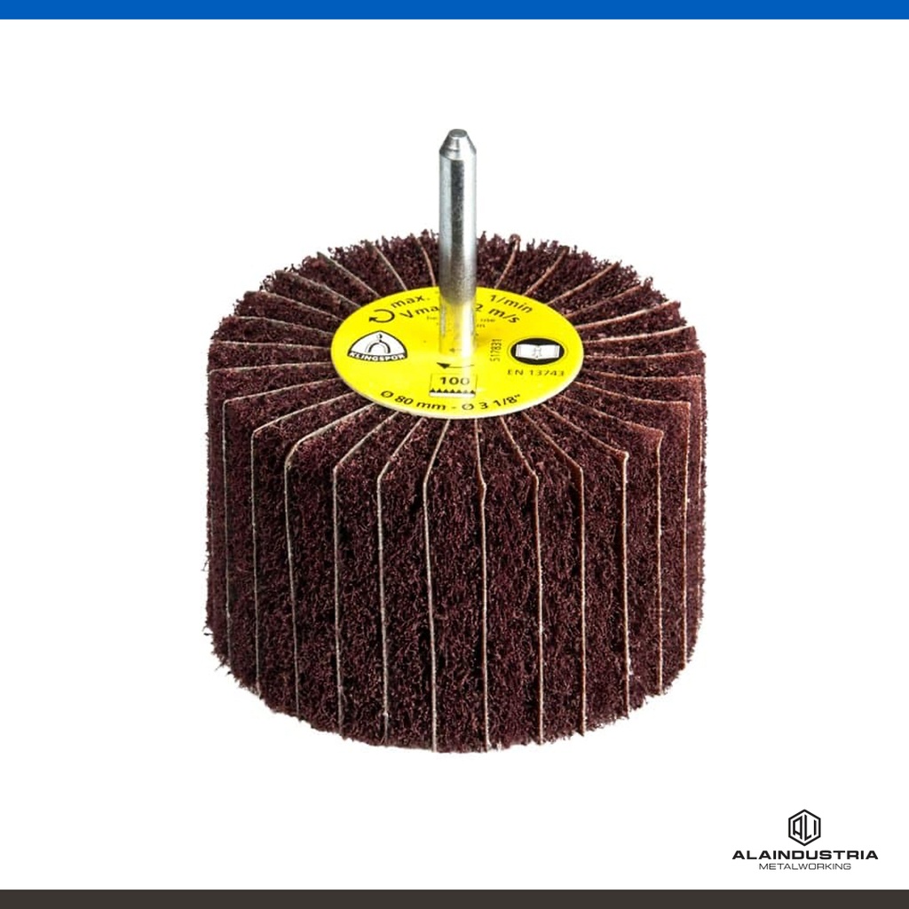 RUEDA COMBINADA CON VASTAGO Ø80 x 50 x 6mm #100 KLINGSPOR NCS 600