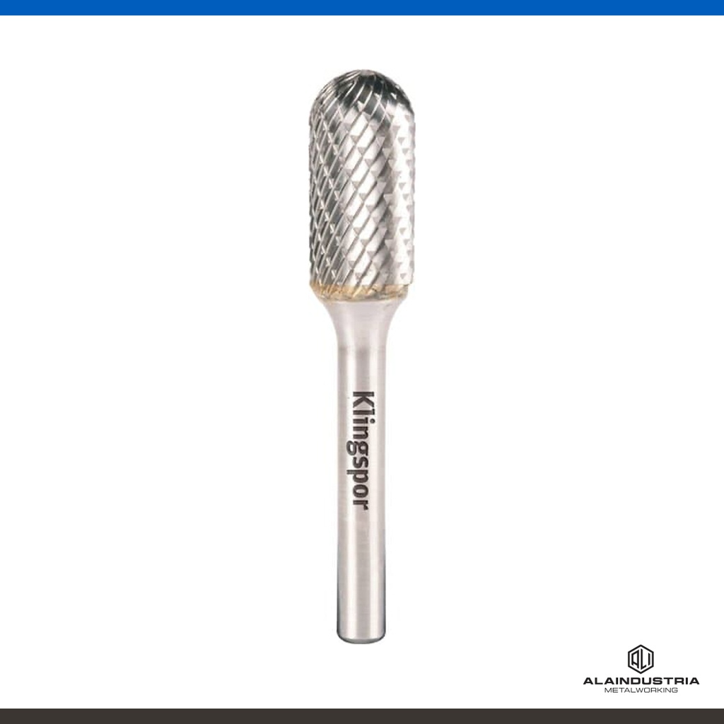 FRESA CILINDRICA CON CABEZA ESFERICA 9.6x19mm DENTADO:3 KLINGSPOR HF100C