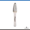 FRESA CONICA CON CABEZA ESFERICA 9.6x19mm DENTADO:3 KLINGSPOR HF100F