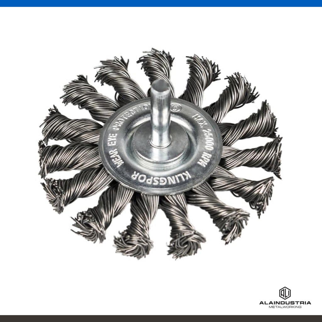 CEPILLO CIRCULAR TRENZADO CON VASTAGO ACERO Ø75 x 12 x 6 KLINGSPOR BRS 600 Z