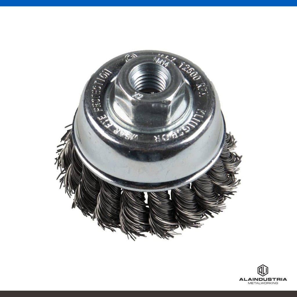 CEPILLO COPA TRENZADO ACERO Ø65 x M14 KLINGSPOR BT 600 Z