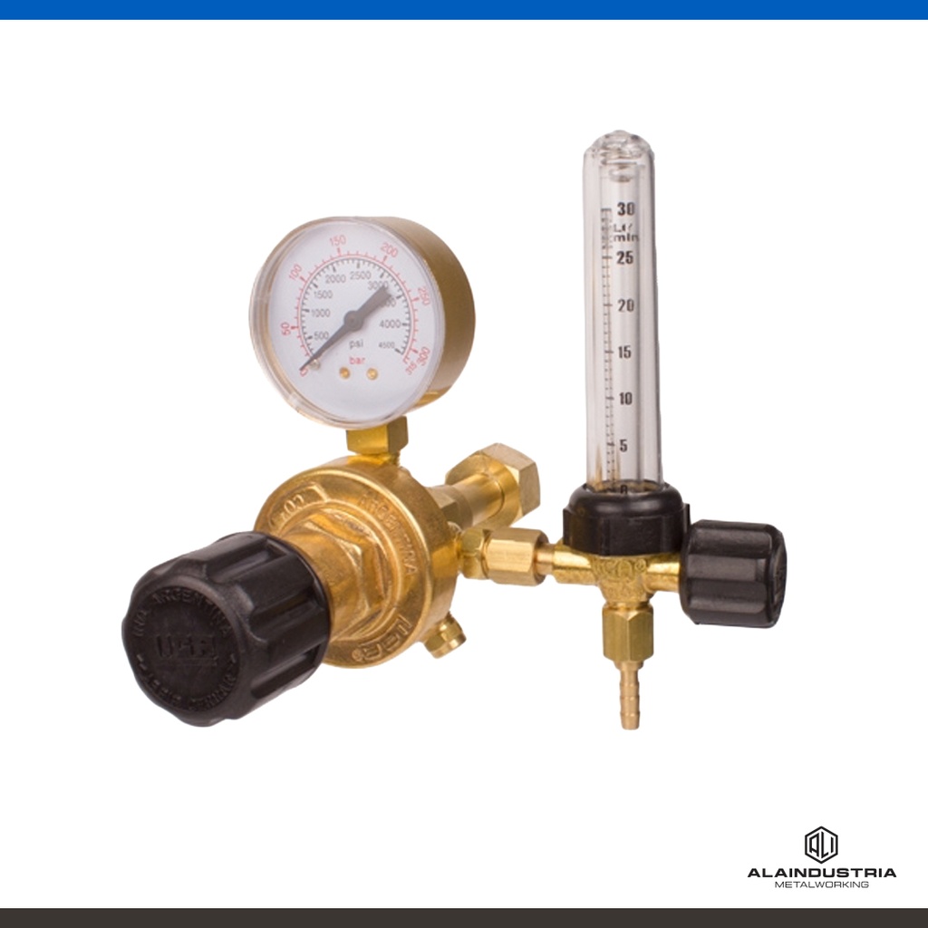 REGULADOR DE CO2 CON CAUDALIMETRO DE BRONCE LIGA VAL-024