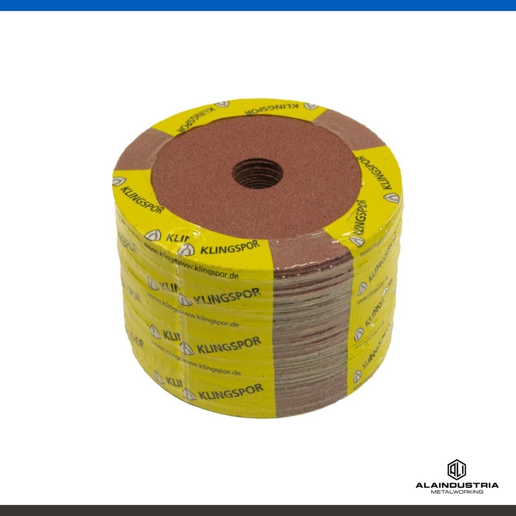 DISCO DE FIBRA Ø115 x 22 ÓX. ALUMINIO #100 KLINGSPOR CS 561