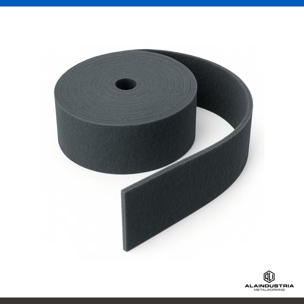 PAÑO VELLÓN ROLLO 150mm x 20mts MUY FINO GRIS (#360/400) CARBURO DE SILICIO ESTEVE
