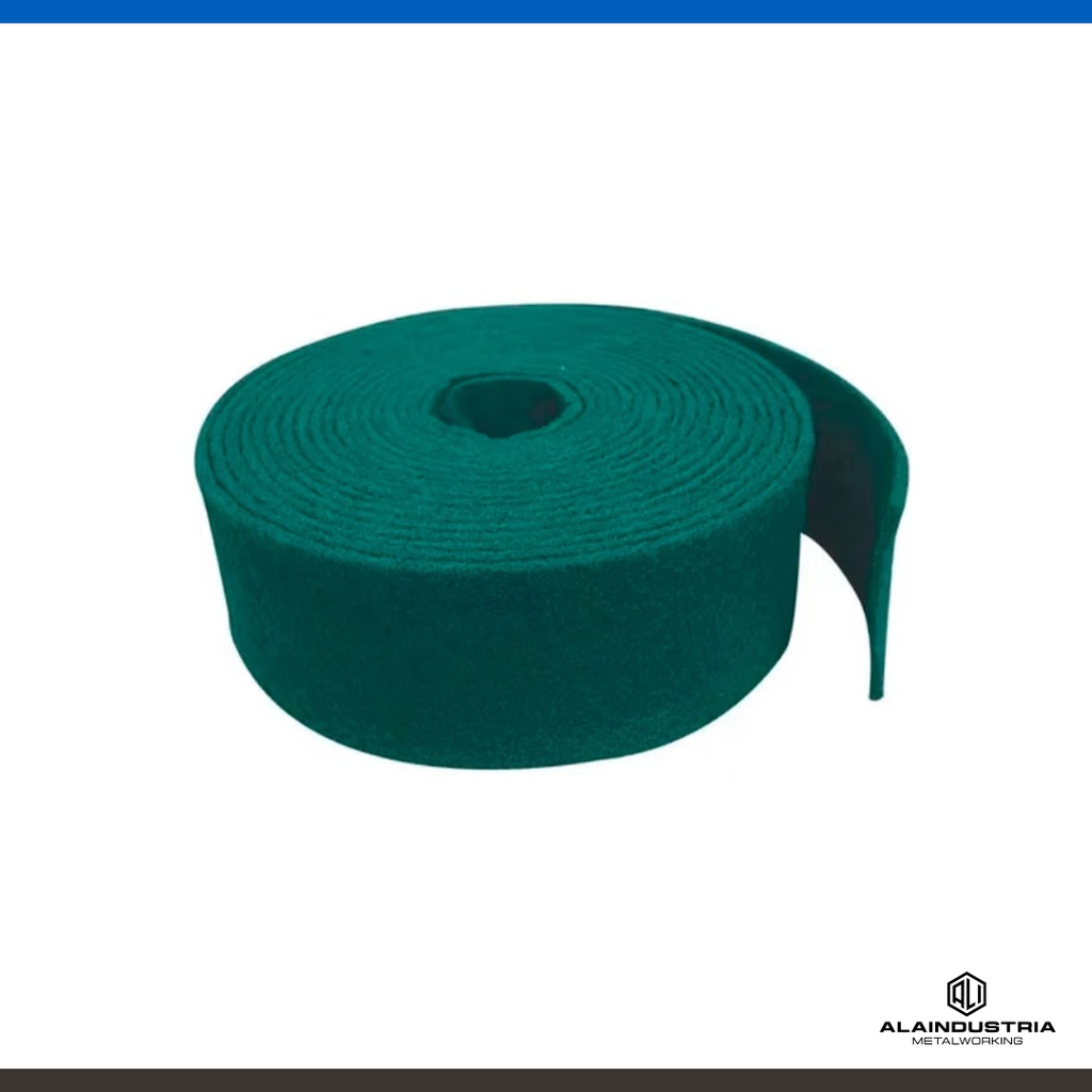 PAÑO VELLÓN ROLLO 150mm x 60mts FINO VERDE (#180/240) ÓX. ALUMINIO ESTEVE