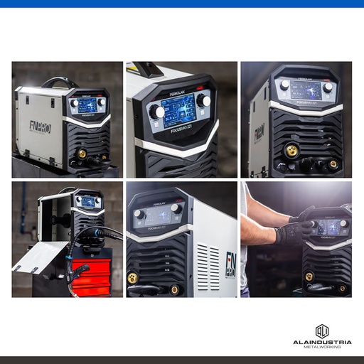 [201559] SOLDADORA 220 AMPERS DOBLE PULSADO FN PRO FOCUSMIG 221 + TORCHA TRAFIMET 250