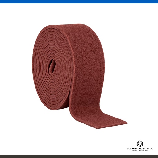 [201982] PAÑO VELLÓN ROLLO 150mm x 10mts GRUESO BORDO (#80/100) ÓX. ALUMINIO ESTEVE
