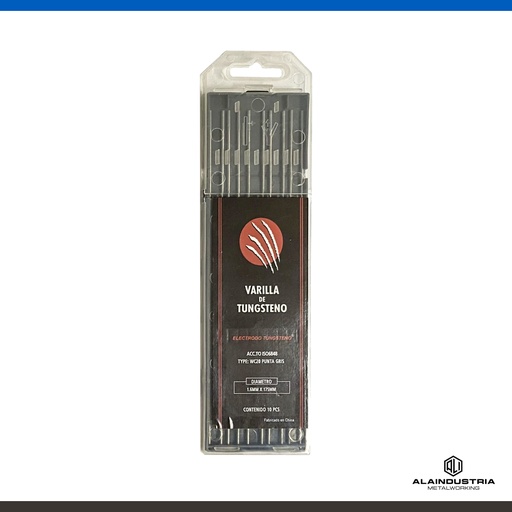 [202610] ELECTRODO TUNGSTENO Ø1.60 L:175mm WC20 GRIS FOXTTER