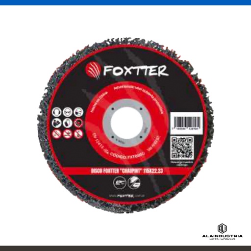 [202641] DISCO DE LIMPIEZA Ø115 x 22mm FIBRA SINTENTICA FOXXTER