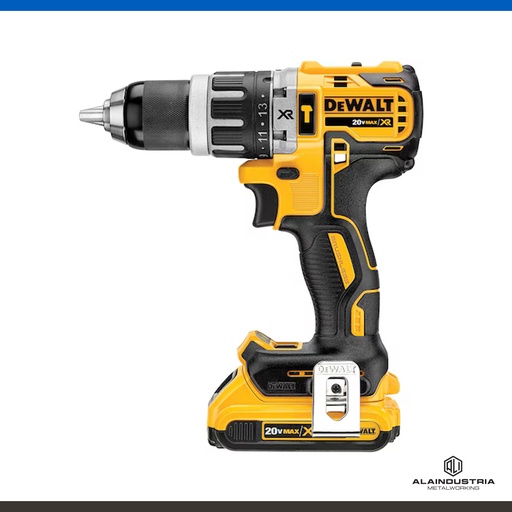 [202720] TALADRO ATORNILLADOR A BATERIA 20V DEWALT DCD796D2-AR + 2 BATERIAS 2.0 Ah + 1 CARGADOR 20V + MALETIN