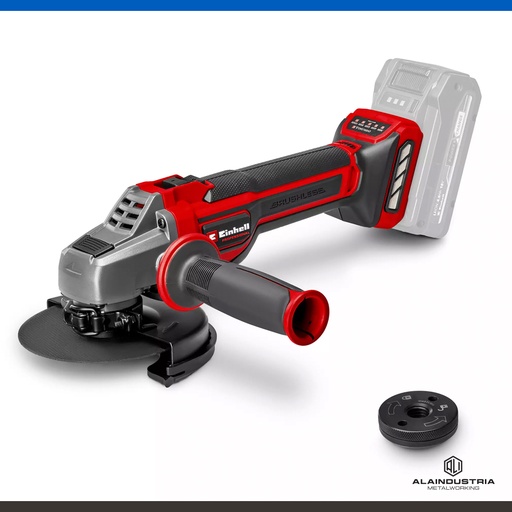 [202858] AMOLADORA ANGULAR A BATERIA 125mm 18V EINHELL TP-Agr 18/125 CE Q (sin batería/cargador)