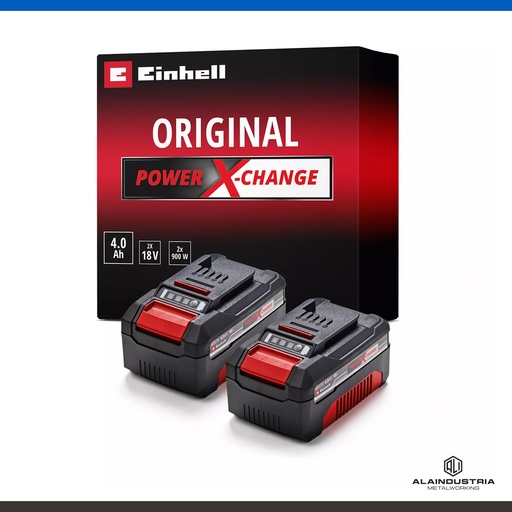 [202868] BATERÍA 18V 4.0Ah EINHELL PXC PACK 2 UNIDADES