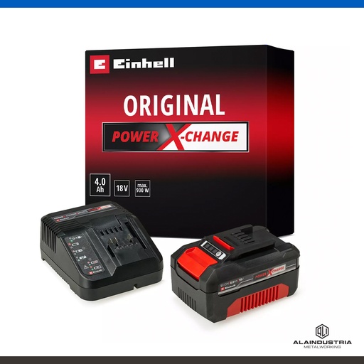 [202877] KIT CARGADOR Y BATERÍA 18V 4.0 Ah EINHELL PXC