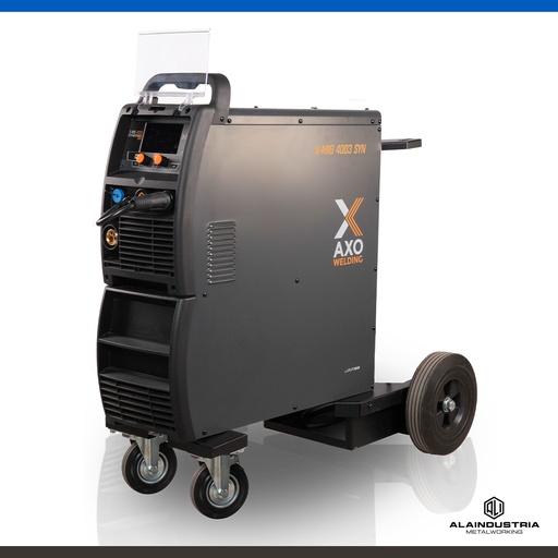 [203082] SOLDADORA MULTIPROCESO 400 AMPERS AXO X-MIG 4003 SINERGICA + TORCHA 360 TRAFIMET + REGULADOR + DEVANADOR