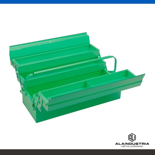 [203388] CAJA DE HERRAMIENTAS METÁLICAS CON 5 COMPARTIMENTOS 530x205x200mm GRIS BAHCO
