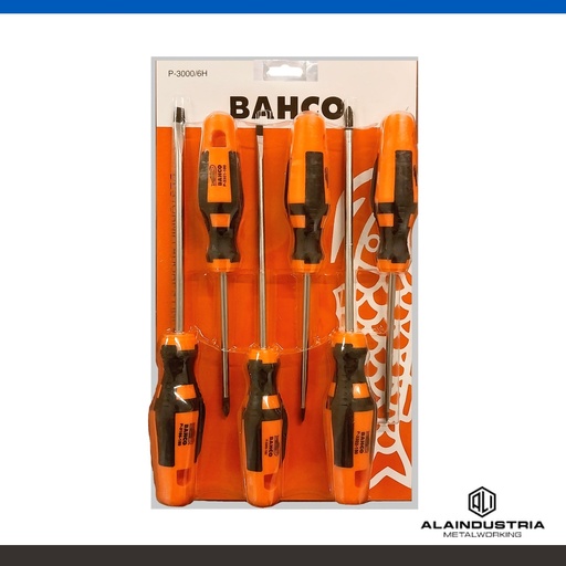 [203702] JUEGO DE DESTORNILLADORES PREMIUM 6 pzs. BAHCO