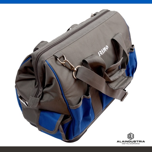 [204024] BOLSA DE TELA CON CREMALLERA Y 31 BOLSILLOS. 35 LITROS 370x240x490mm IRIMO