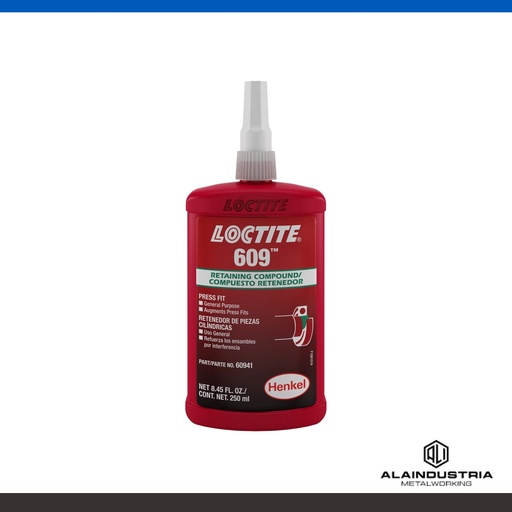 [203325] FIJADOR DE PARTES CILÍNDRICAS 250ml LOCTITE 609