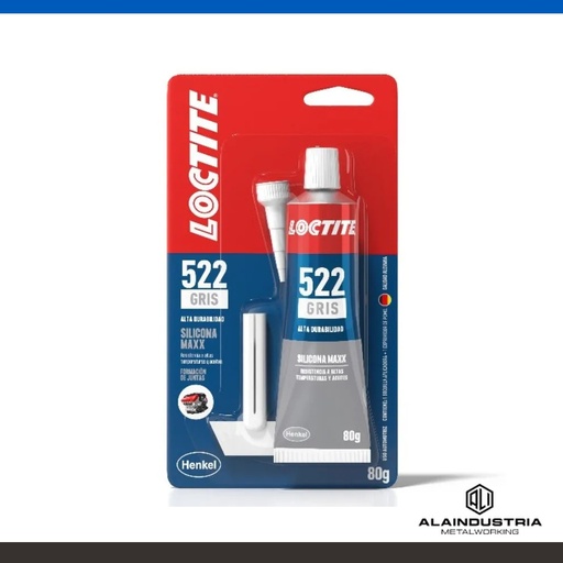 [203338] FORMADOR DE JUNTAS SILICONA ÓXÍMICA GRIS 80gr LOCTITE 522 MAXX