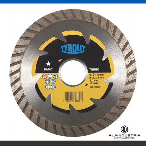 [205773] DISCO DIAMANTADO TURBO Ø230X22,2mm TYROLIT BASIC