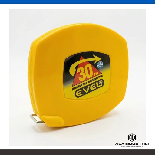 [205863] CINTA MÉTRICA ENROLLABLE 30M X12,5mm EVEL PROFESIONAL