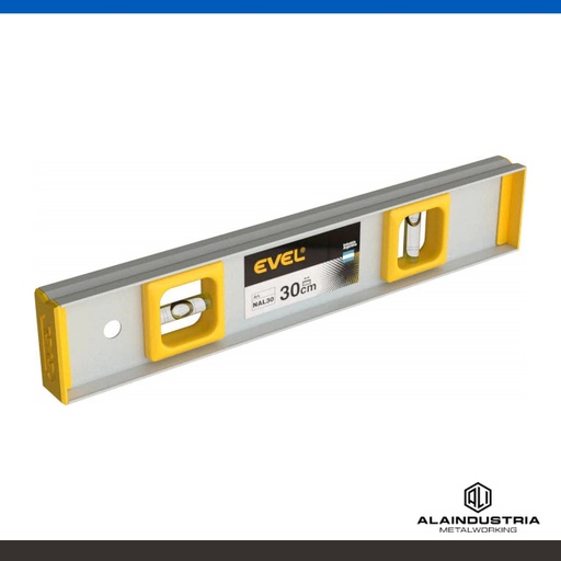[205869] NIVEL DE ALUMINIO 2 BUBRUJAS 300mm EVEL