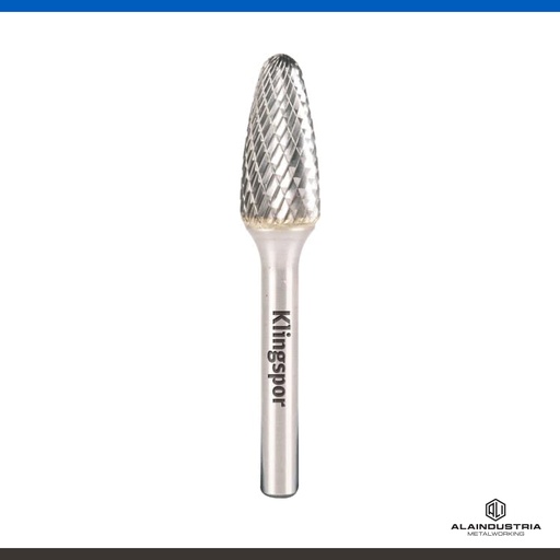 [200550] FRESA CONICA CON CABEZA ESFERICA 6x18mm DENTADO:3 KLINGSPOR HF100F